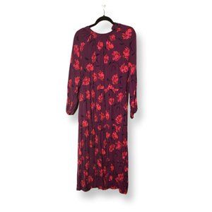 A New Day Floral Print Long Sleeved Dress - XL